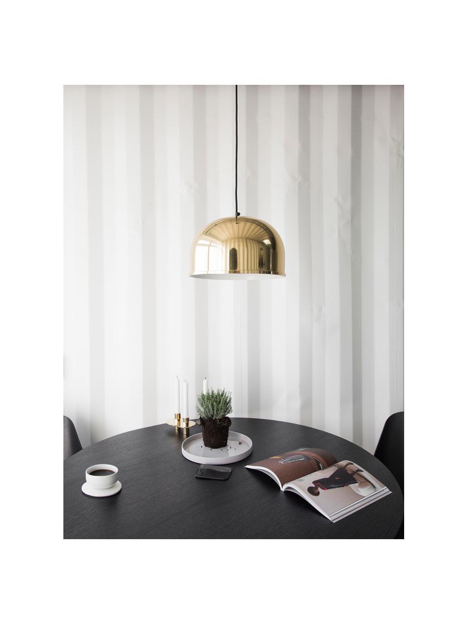 Tavolo da pranzo rotondo Snaregade, Ø 120 cm, Struttura: metallo verniciato a polv, Nero, Ø 120 x Alt. 73 cm