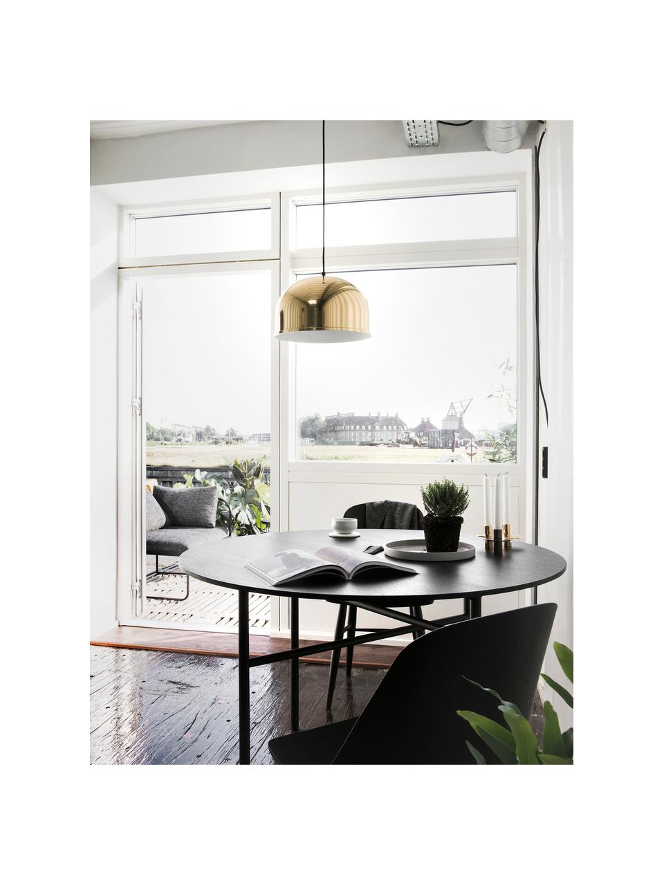 Tavolo da pranzo rotondo Snaregade, Ø 120 cm, Struttura: metallo verniciato a polv, Nero, Ø 120 x Alt. 73 cm
