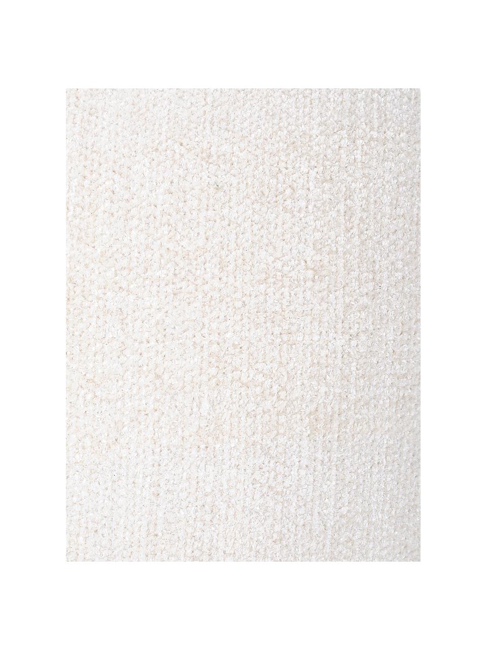 Cojín de chenilla con borlas Chila, con relleno, Funda: 95% poliéster, 5% algodón, Blanco, An 30 x L 50 cm