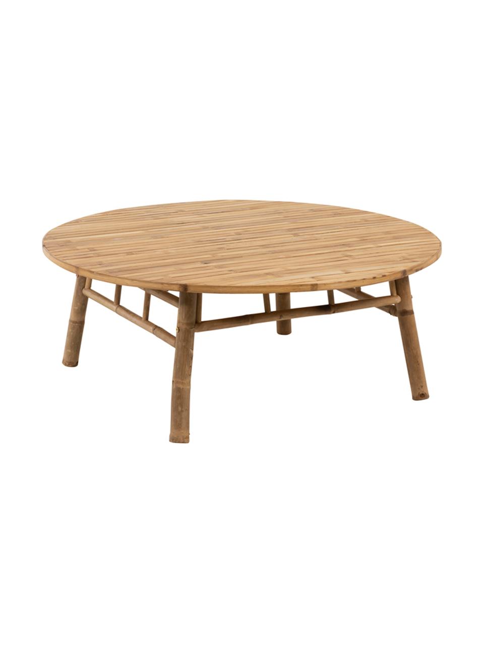 Mesa de centro de bambú para jardín Bindi, Bambú, natural, Bambú, Ø 120 x Al 46 cm