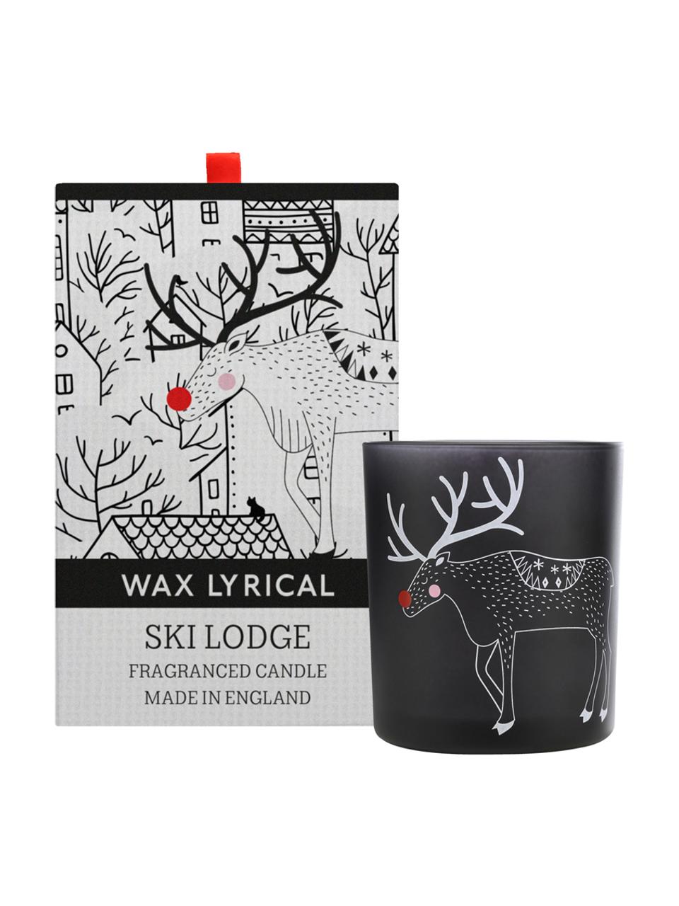 Vonná svíčka Ski Lodge (brusinka, moruše, pačuli), Bílá, Ø 8 cm, V 10 cm