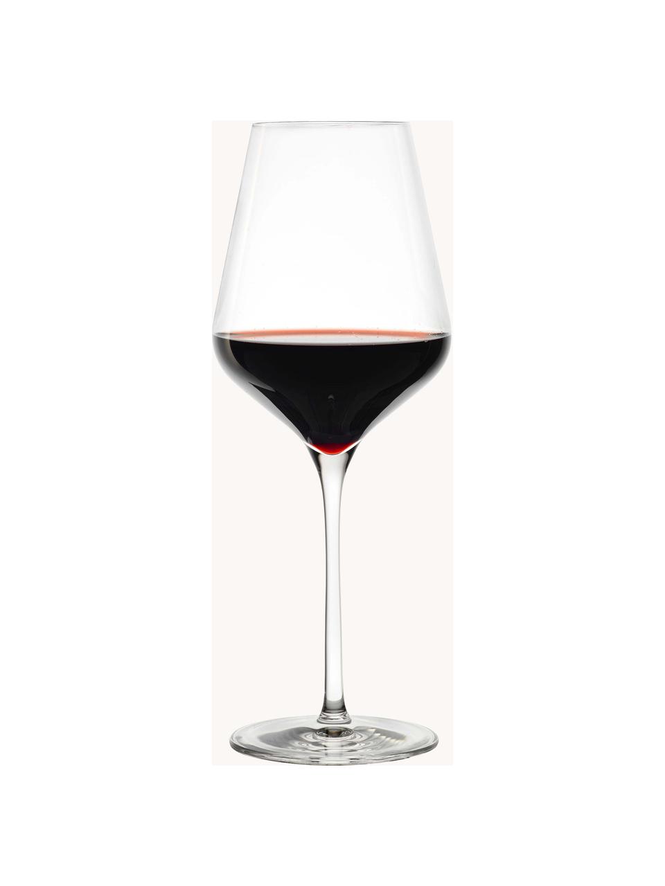 Rode wijnglazen Quatrophil, 6 stuks, Kristalglas, Transparant, Ø 10 x H 25 cm, 570 ml