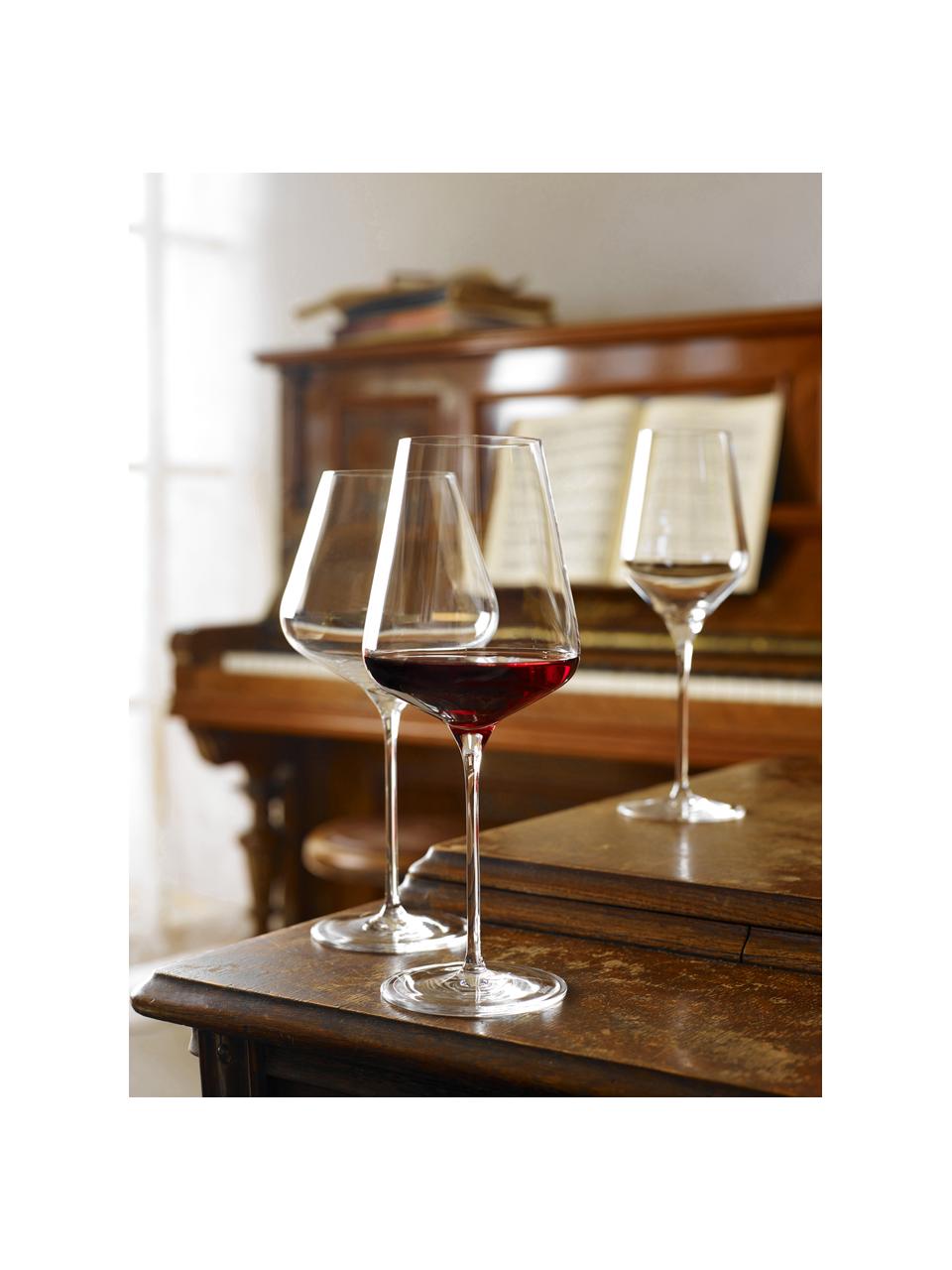 Kieliszek do czerwonego wina ze szkła kryształowego Quatrophil, 6 szt., Szkło kryształowe, Transparentny, Ø 10 x W 25 cm, 570 ml