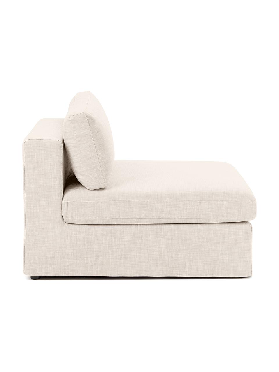 Módulo central sofá Russell, desenfundable, Tapizado: 100% algodón Alta resiste, Tapizado: relleno de espuma, Estructura: madera contrachapada de p, Patas: plástico, Tejido beige claro, An 103 x F 103 cm