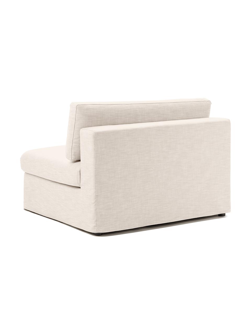 Middelste module Russell met afneembare hoezen, Bekleding: 100% katoen Met 50.000 sc, Frame: massief grenenhout FSC-ge, Poten: kunststof, Geweven stof lichtbeige, B 103 x D 103 cm
