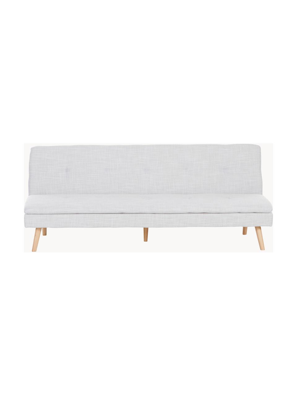 Divano letto 3 posti Amelie, Rivestimento: poliestere 30.000 cicli d, Struttura: legno di pino Densità 35 , Piedini: legno di caucciù, Tessuto grigio chiaro, Larg. 200 x Alt. 79 cm