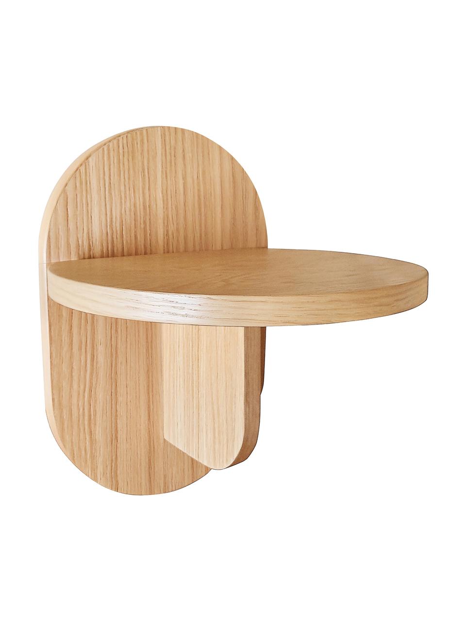 Étagère murale Oak, MDF (panneau en fibres de bois à densité moyenne) avec placage en bois de chêne, certifié FSC (Forest Stewardship Council), Bois, larg. 20 x haut. 50 cm