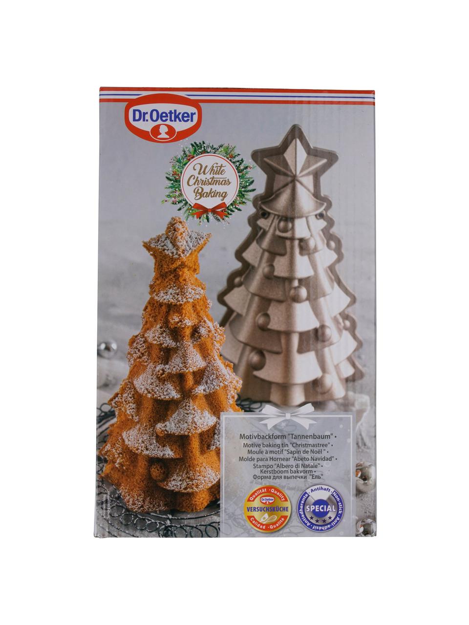 Forma na pečenie v tvare vianočného stromčeka s nepriľnavým povrchom Creative, Hliník s nepriľnavým povrchom, Krémová, Š 15 x D 26 cm