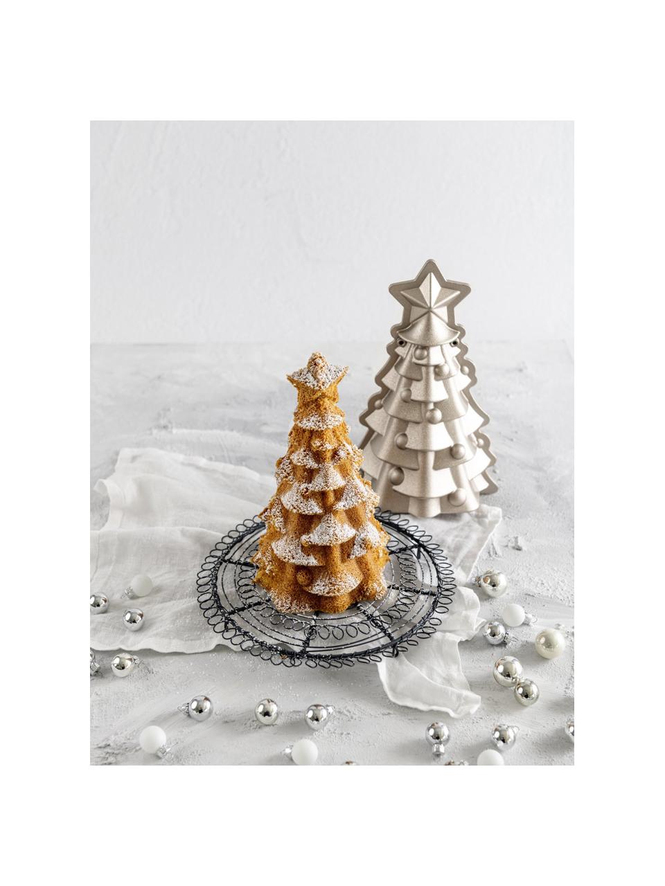 Moule à pâtisserie sapin de Noël avec revêtement antiadhésif Creative, Aluminium avec revêtement antiadhésif, Couleur crème, larg. 15 x long. 26 cm