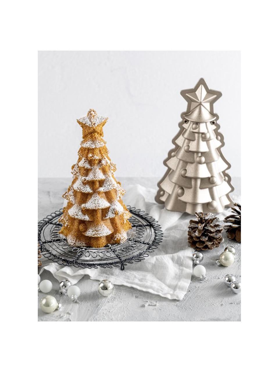 Moule à pâtisserie sapin de Noël avec revêtement antiadhésif Creative, Aluminium avec revêtement antiadhésif, Couleur crème, larg. 15 x long. 26 cm