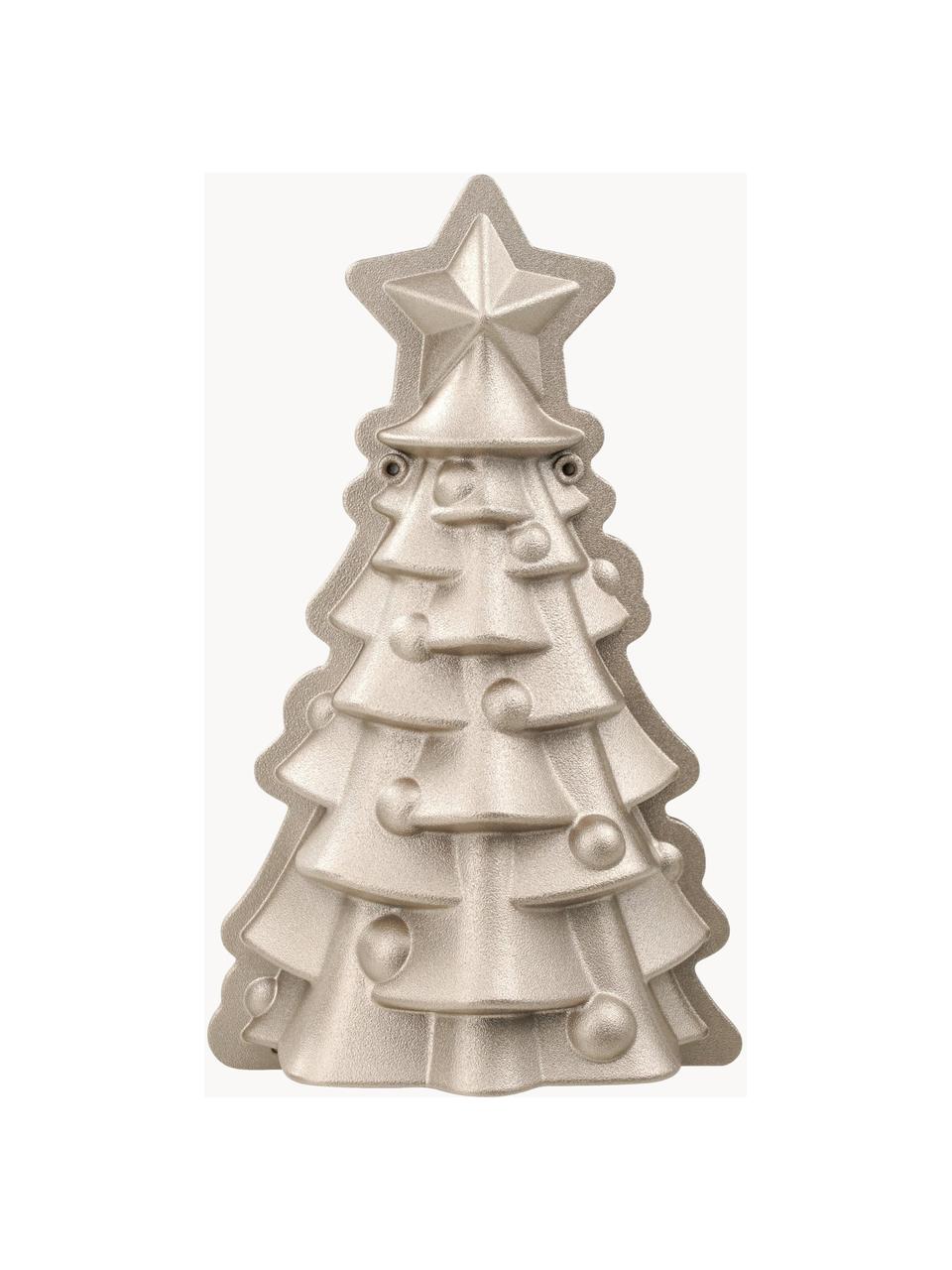 Creatieve bakvorm in de vorm van een dennenboom met antiaanbaklaag, Aluminium met antiaanbaklaag, Crèmekleurig, B 15 x L 26 cm