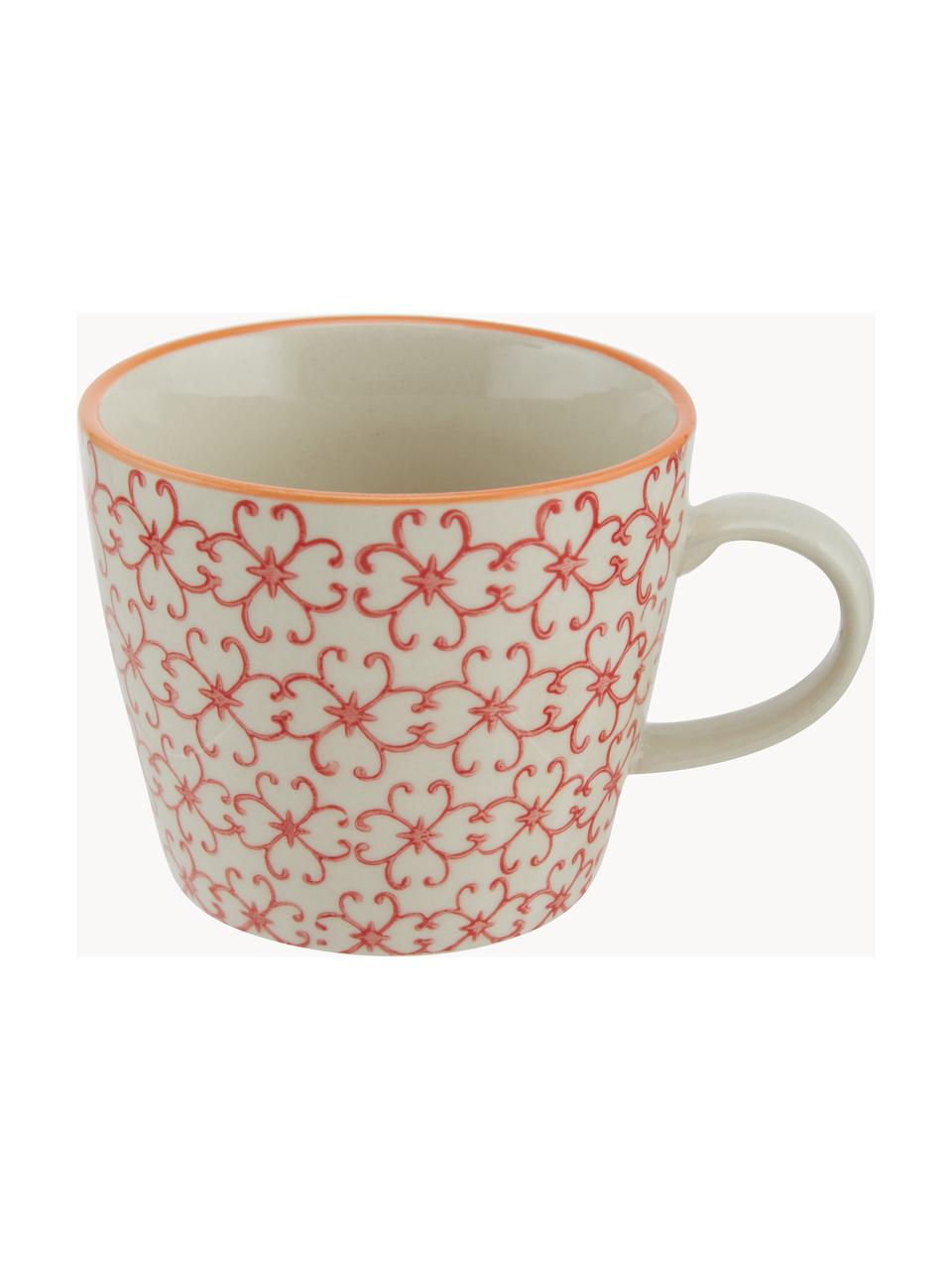 Tasses maison de campagne Carla, 4 élém., Grès cérame, Multicolore, Ø 10 x haut. 8 cm, 300 ml