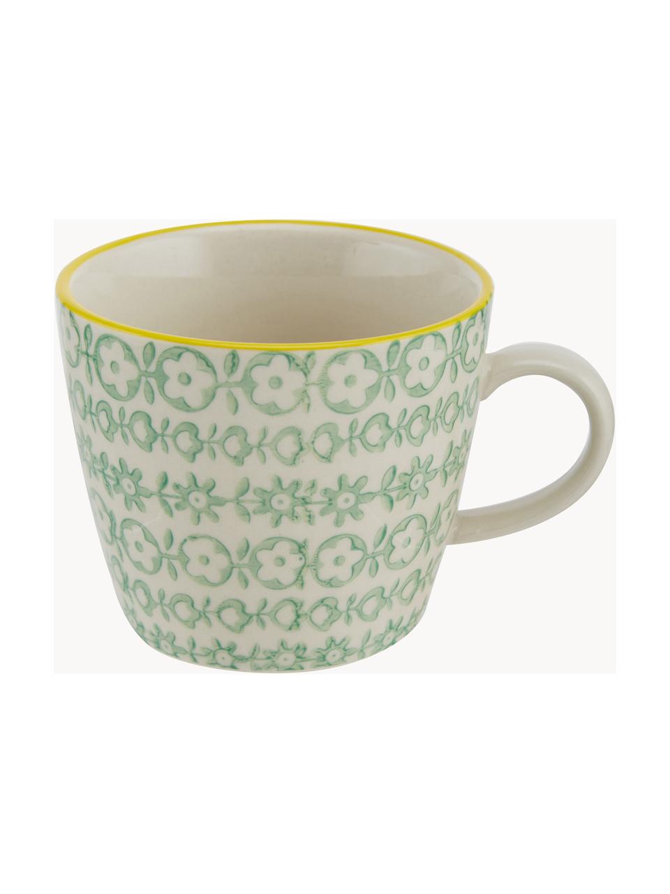 Tasses maison de campagne Carla, 4 élém., Grès cérame, Multicolore, Ø 10 x haut. 8 cm, 300 ml