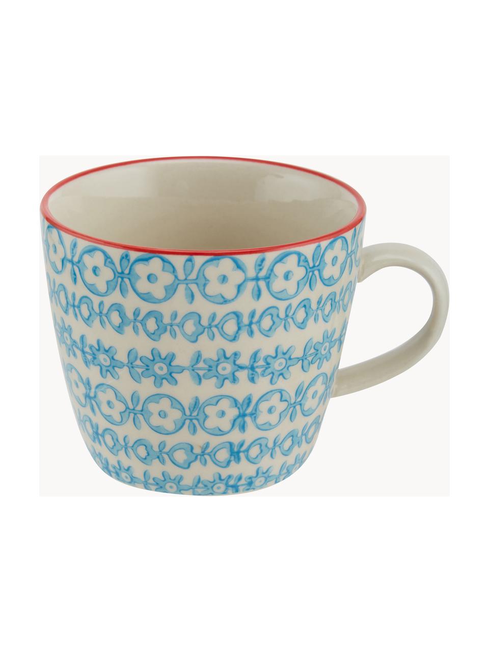 Tasses maison de campagne Carla, 4 élém., Grès cérame, Multicolore, Ø 10 x haut. 8 cm, 300 ml