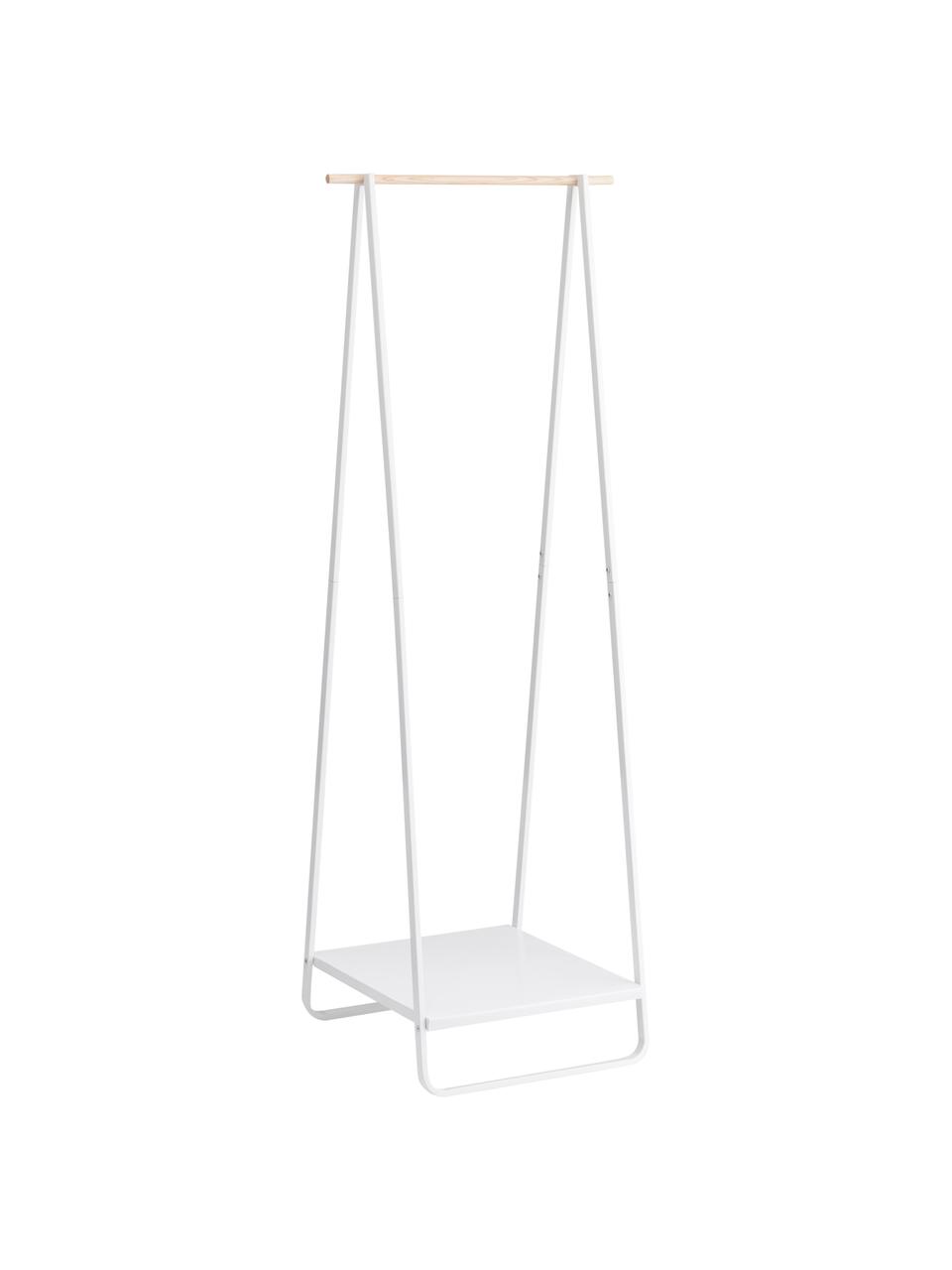 Metalen kapstok Tower, Frame: gepoedercoat metaal, Wit, B 52 x H 140 cm