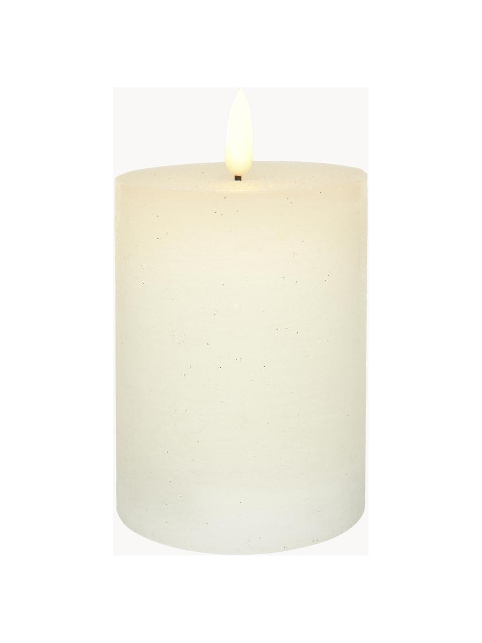 Velas LED de cera Bala, 2 uds., a pilas, Cera, Blanco, Ø 8 x Al 13 cm