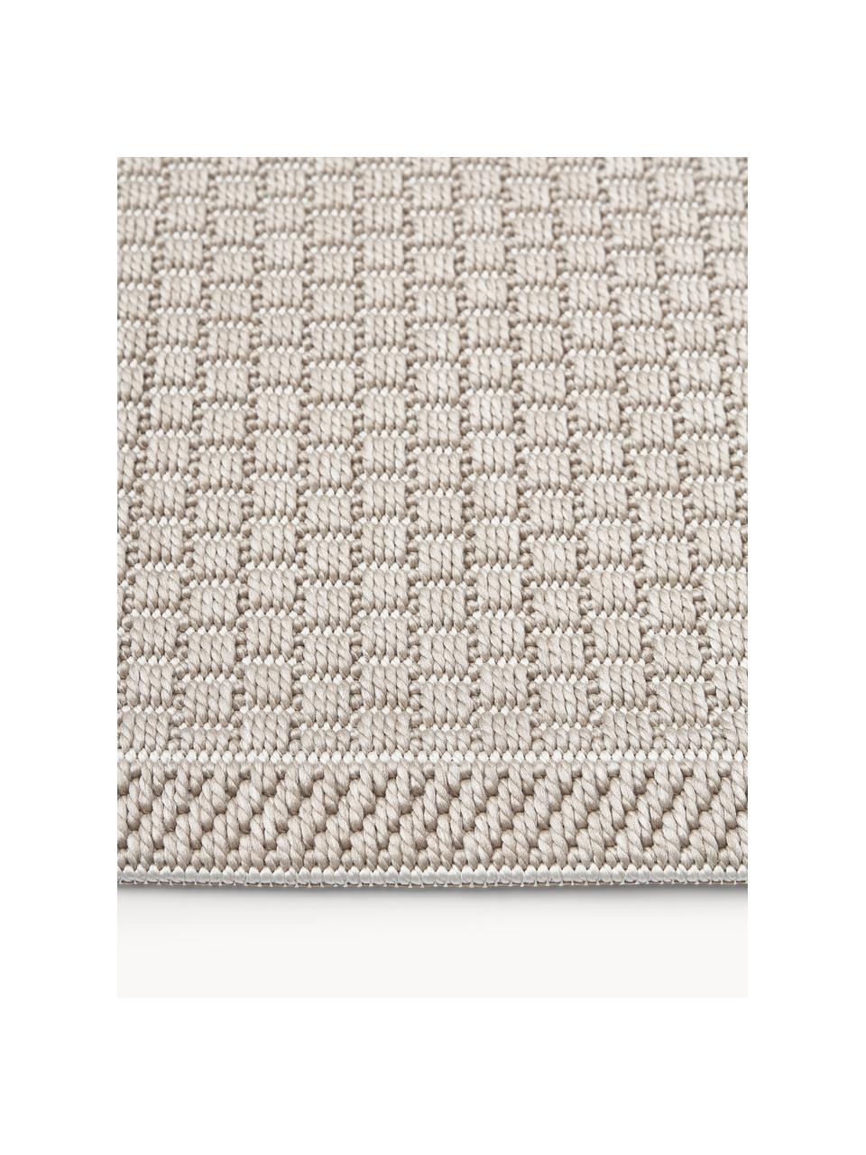 Kulatý interiérový a exteriérový koberec Toronto, 100 % polypropylen, Béžová, Ø 120 cm (velikost S)