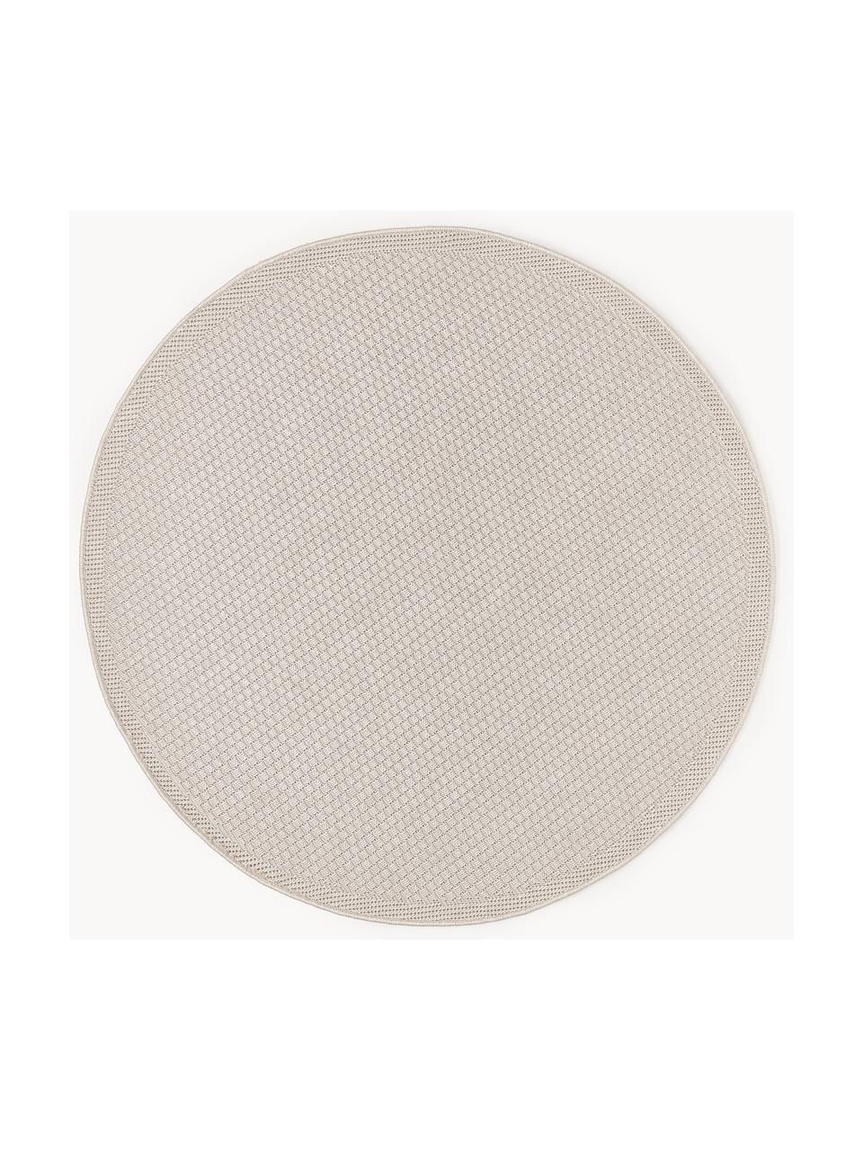 Tapis rond d'extérieur Toronto, 100 % polypropylène, Beige, Ø 120 cm (taille S)