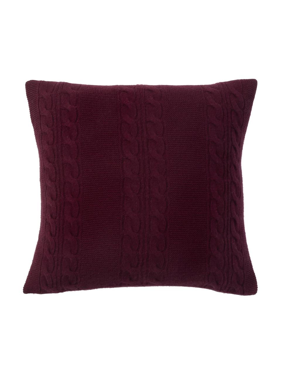 Housse de coussin en pur cachemire Leonie, Pourpre