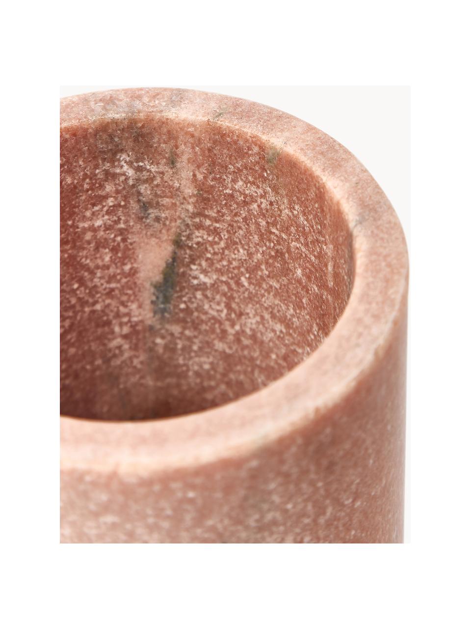 Marmeren opbergpot Simba, Marmer, Terracotta, gemarmerd, Ø 10 x H 12 cm