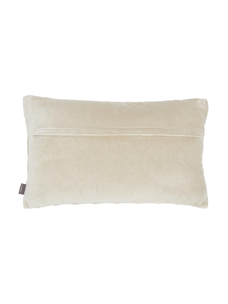 Kussen Folded met structuur-oppervlak, met vulling, Beige, B 30 x L 50 cm