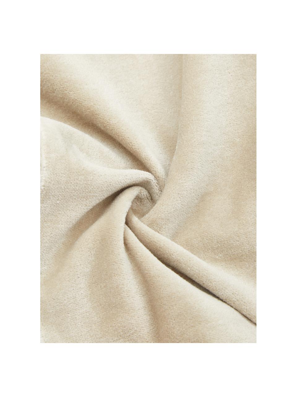 Cojín texturizada Folded, con relleno, Funda: 100% algodón, Beige, An 30 x L 50 cm
