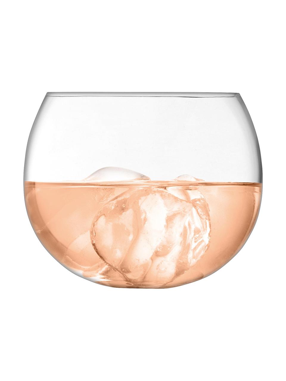 Bicchiere acqua in vetro soffiato a bocca Rocker 4 pz, Vetro, Trasparente, Ø 10 x Alt. 8 cm, 350 ml