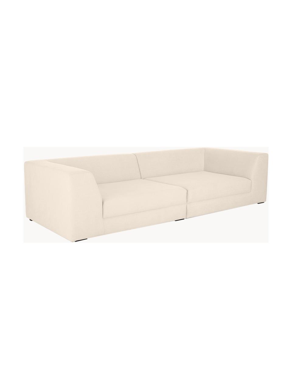 Sofa modułowa Grant (3-osobowa), Tapicerka: bawełna Dzięki tkaninie w, Nogi: lite drewno bukowe, lakie, Jasnobeżowa tkanina, S 266 x G 106 cm