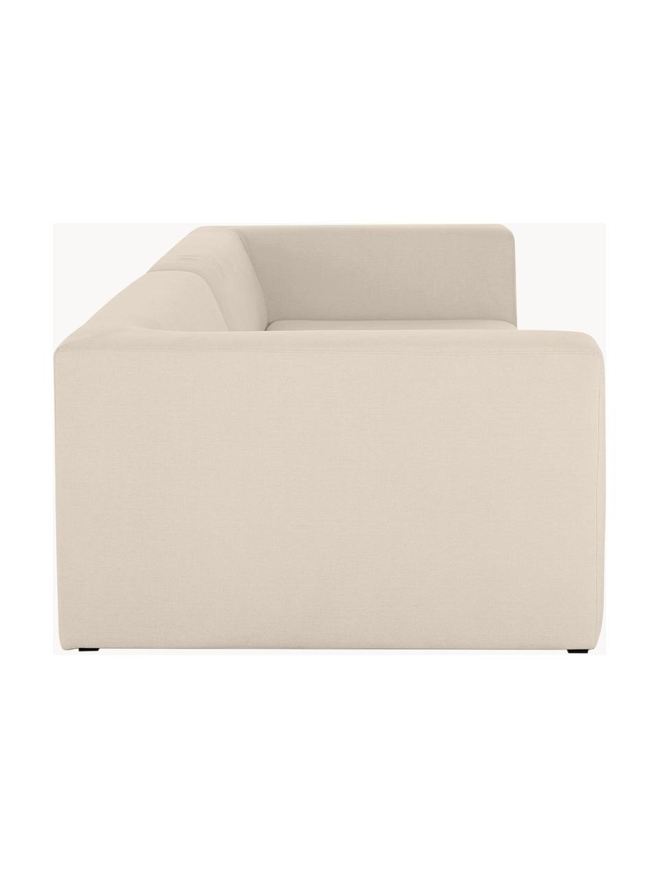 Modulares Sofa Grant (3-Sitzer), Bezug: Baumwolle Der hochwertige, Gestell: Fichtenholz, Füße: Massives Buchenholz, lack, Webstoff Hellbeige, B 266 x T 106 cm