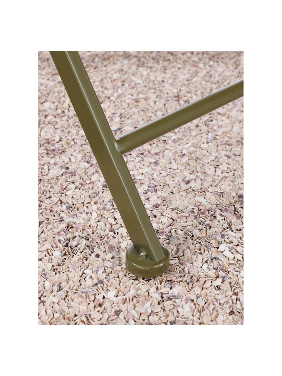 Skládací balkonový stůl Ninet, Potažený kov, Zelená, Ø 60 cm, V 70 cm