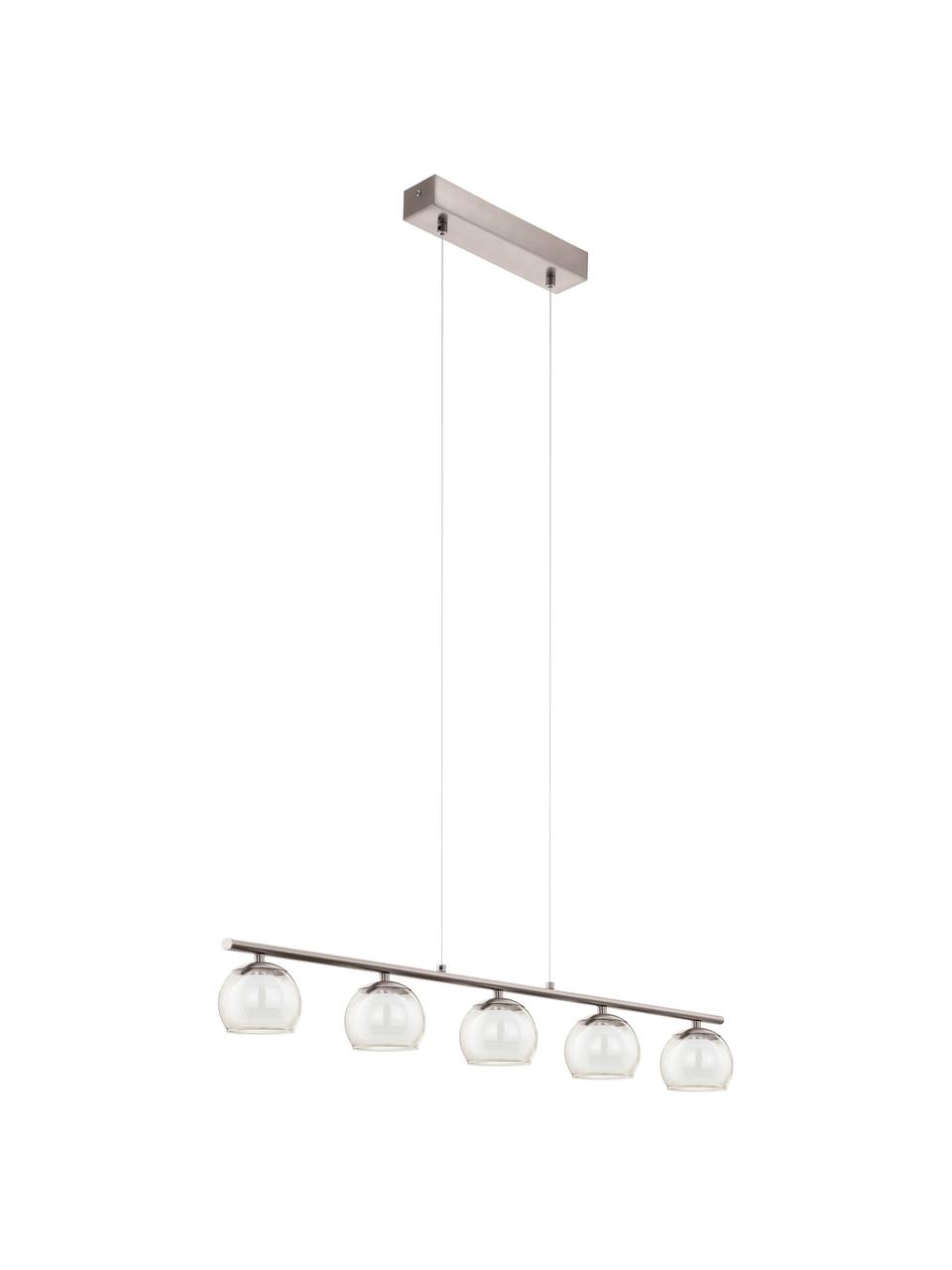 Lampa wisząca Romagnese, Odcienie srebrnego, transparentny, S 90 x W 110 cm