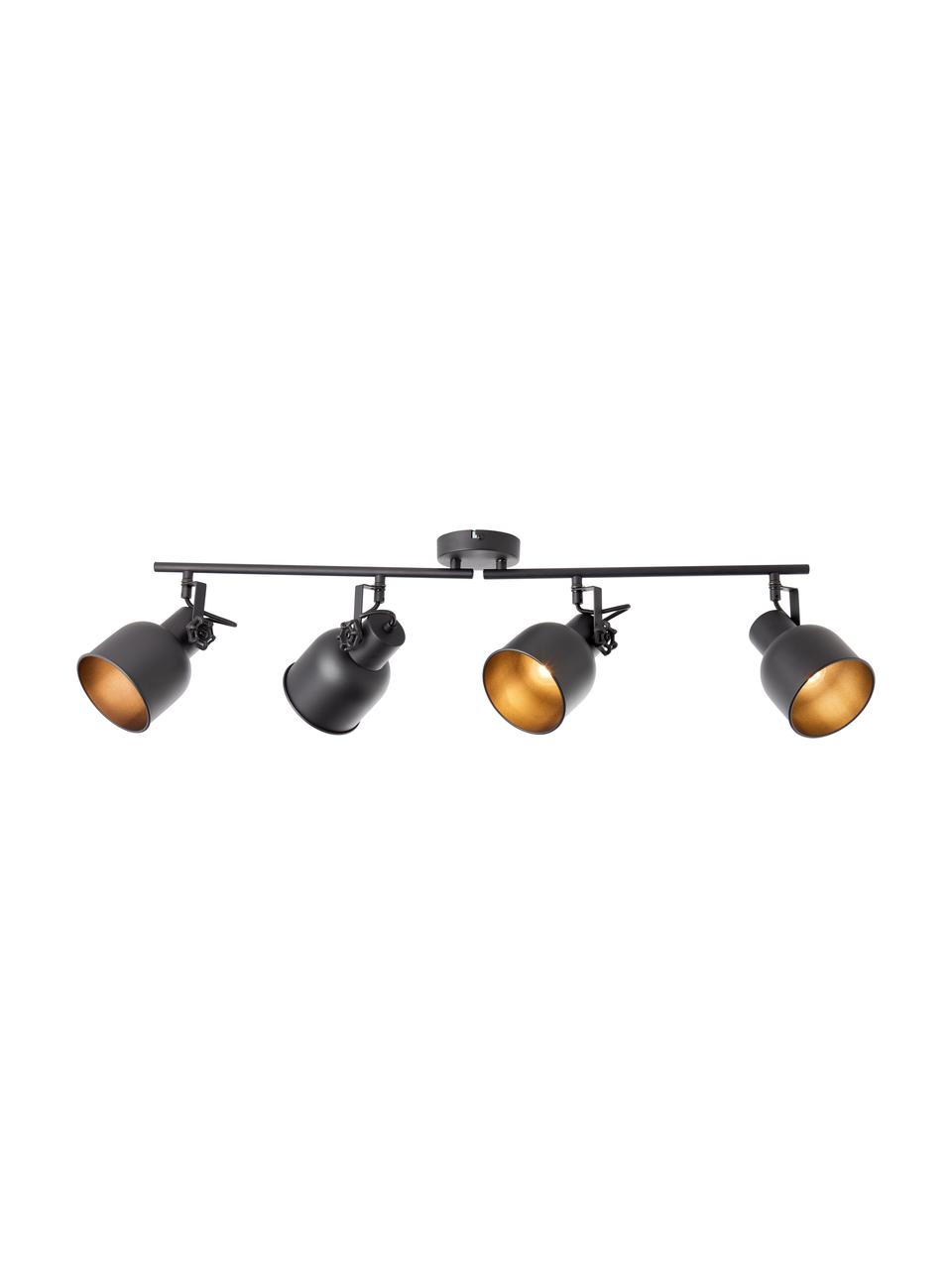 Riel Rolet, Estructura: metal recubierto, Anclaje: metal recubierto, Negro, An 76 x Al 18 cm