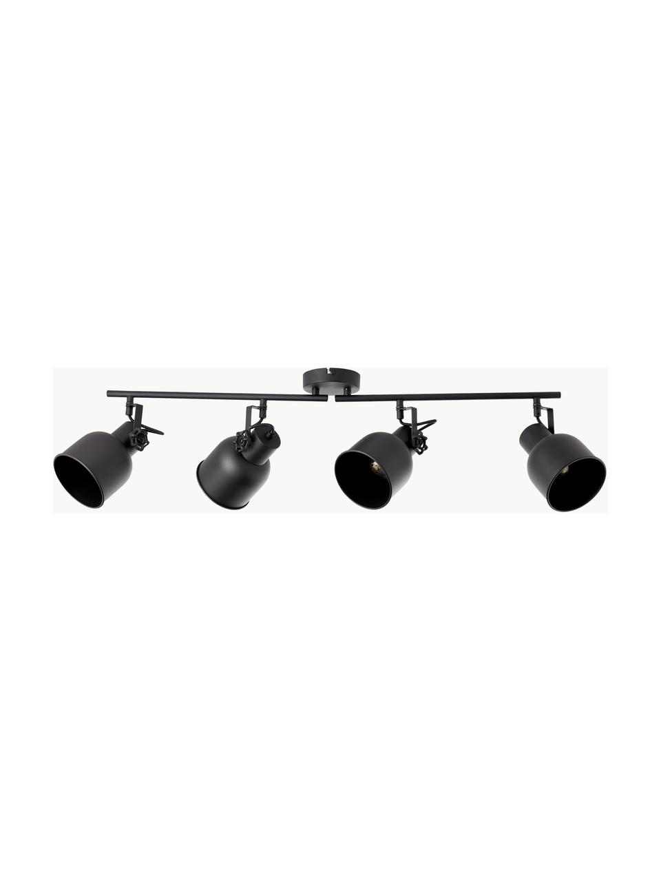 Spot plafond Rolet, Noir, larg. 76 x haut. 18 cm