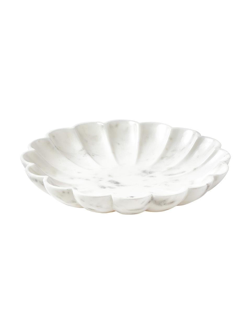 Dekoratívna nádoba z mramoru Noelia, Mramor, Biela, Ø 23 x V 4 cm