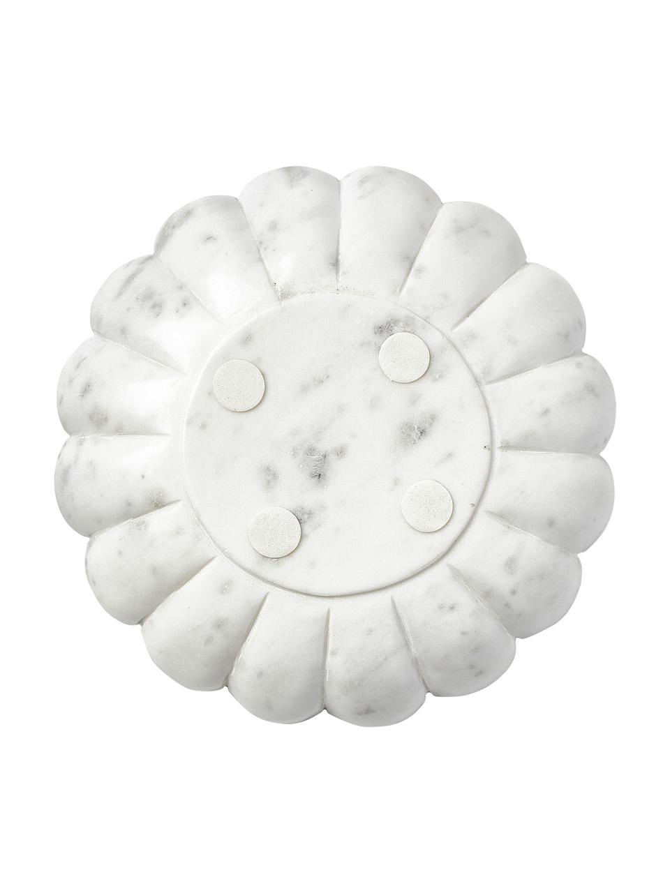 Bol decorativo pequeño de mármol Noelia, Mármol, Blanco, Ø 23 x Al 4 cm