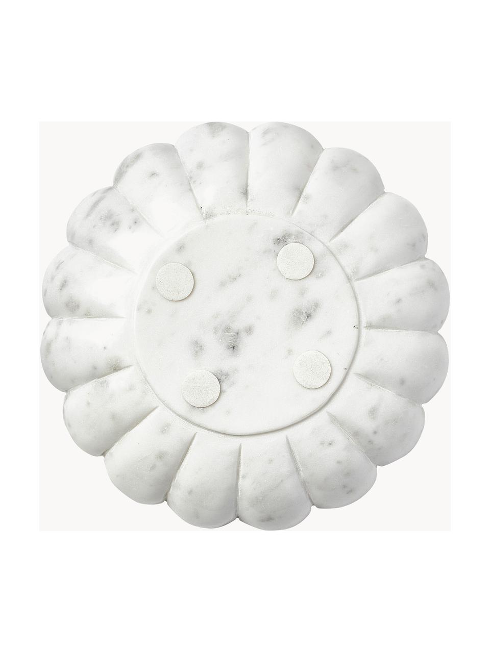 Ciotola decorativa piccola in marmo Noelia, Marmo, Bianco, Ø 23 x Alt. 4 cm