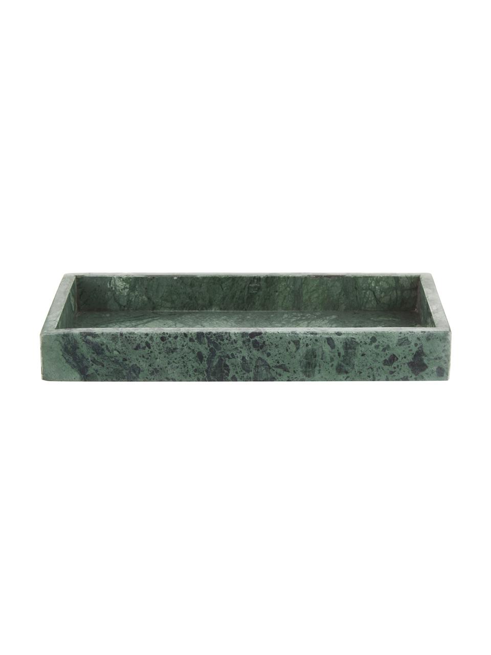 Deko-Marmor-Tablett Mera, Marmor, Grün, marmoriert, B 30 x T 15 cm