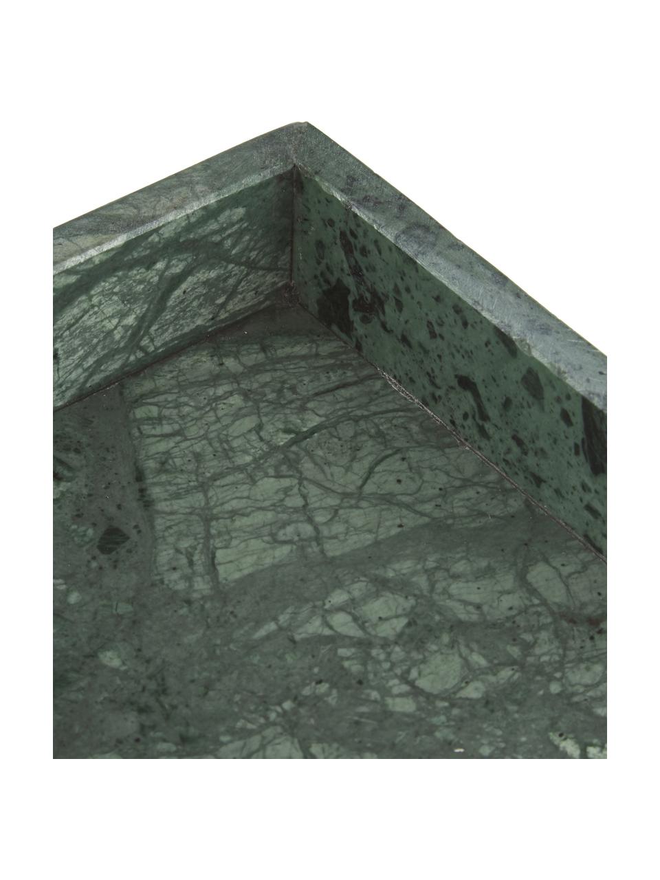 Plateau décoratif en marbre Mera, Marbre, Vert, marbré, larg. 30 x prof. 15 cm