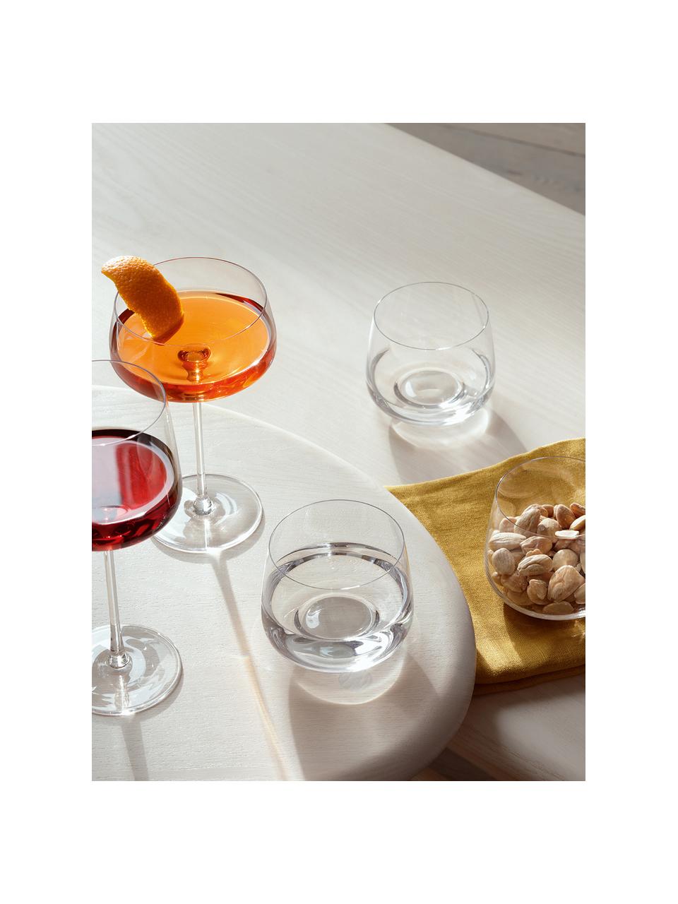 Copas pompadour de champán Metropolitan, 4 uds., Vidrio, Transparente, Ø 10 x Al 17 cm, 300 ml