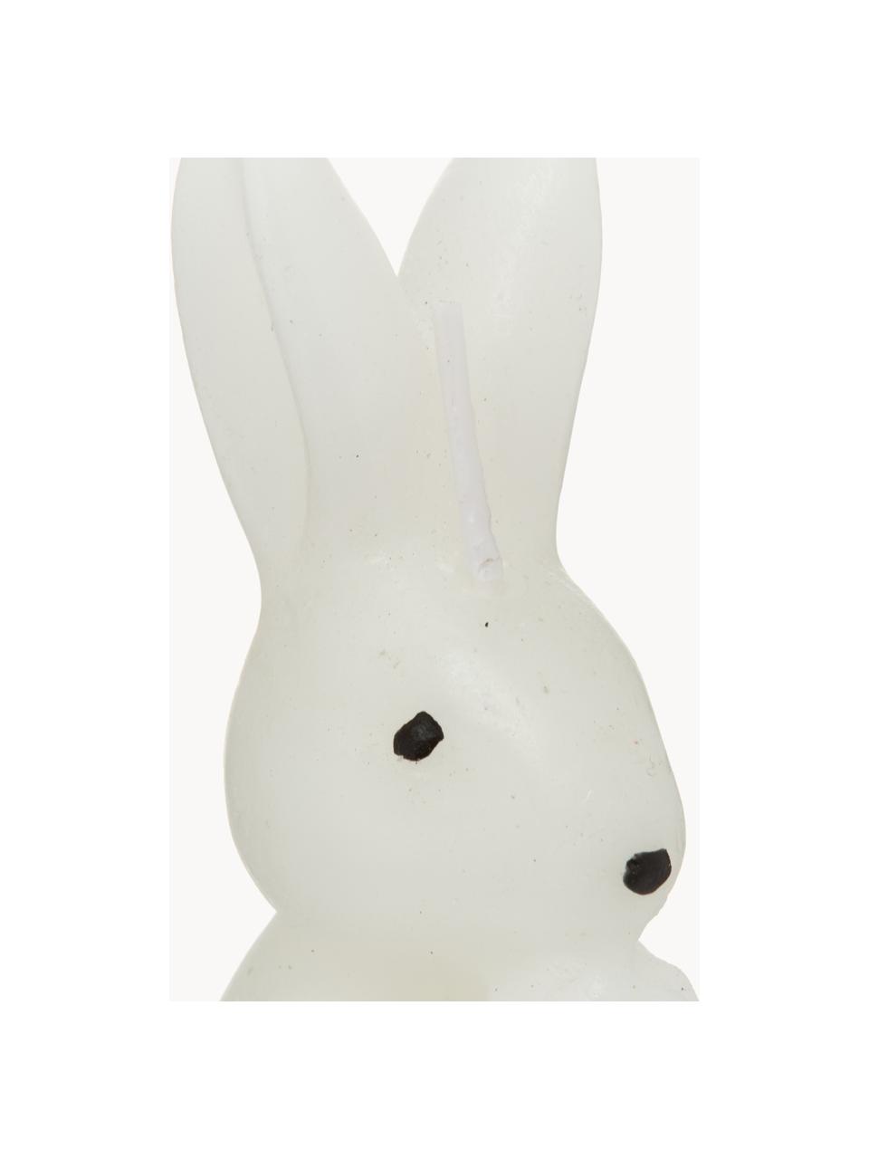 Decoratieve kaars Bunny, Was, Wit, goudkleurig, Ø 6 x H 13 cm