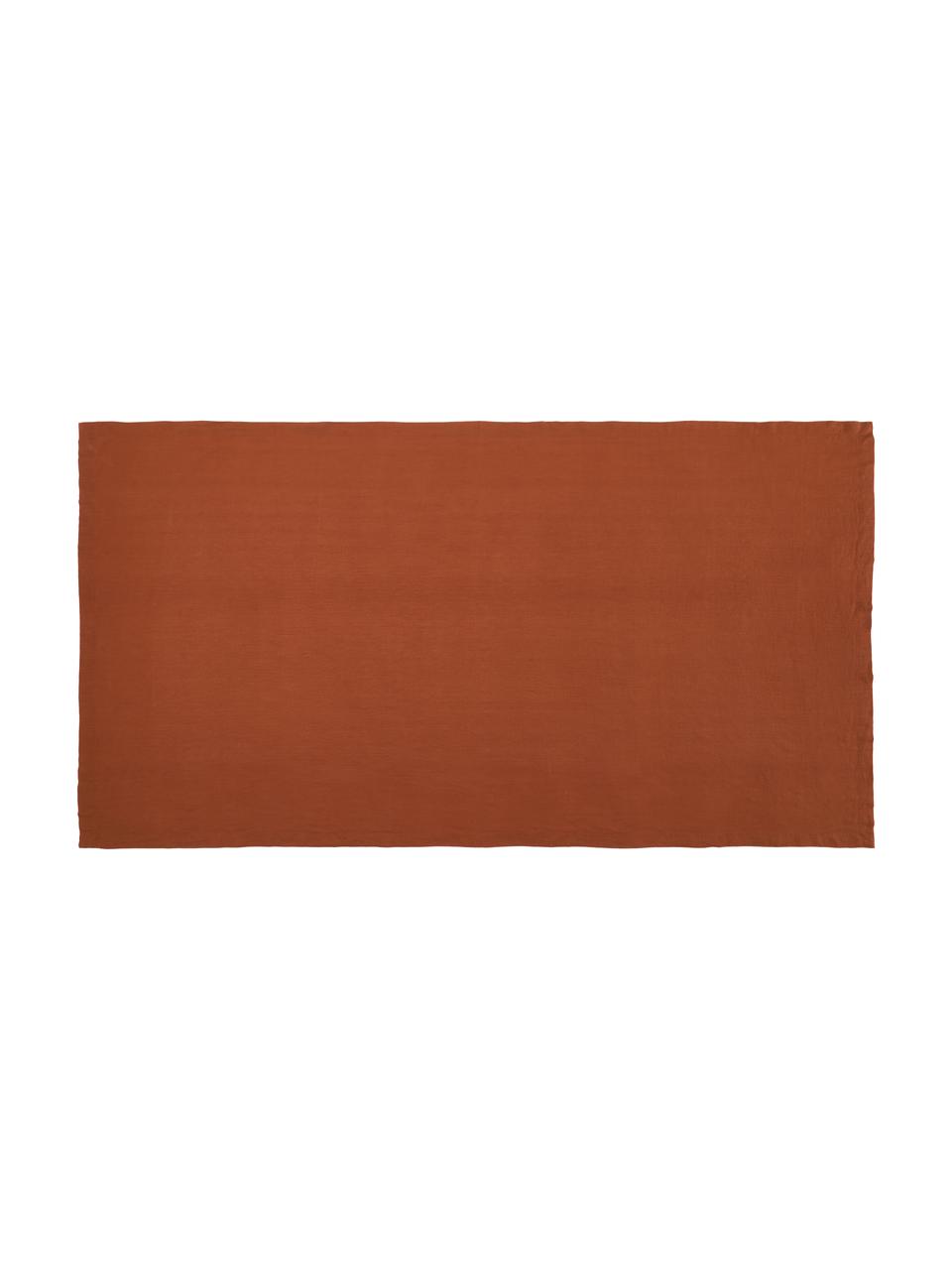 Mantel de lino Duk, 100% lino, Marrón, De 6 a 10 comensales (An 135 x L 250 cm)