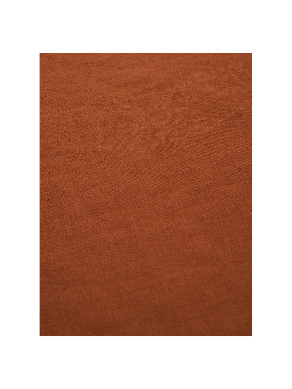 Mantel de lino Duk, 100% lino, Marrón, De 6 a 10 comensales (An 135 x L 250 cm)