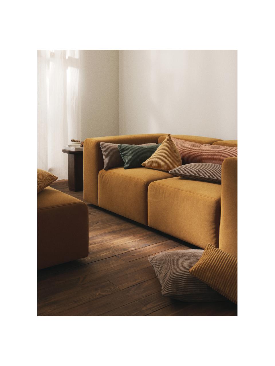 Poduszka podłogowa ze sztruksu Kylen, Tapicerka: sztruks (90% poliester, 1, Pomarańczowy, S 40 x D 40 cm