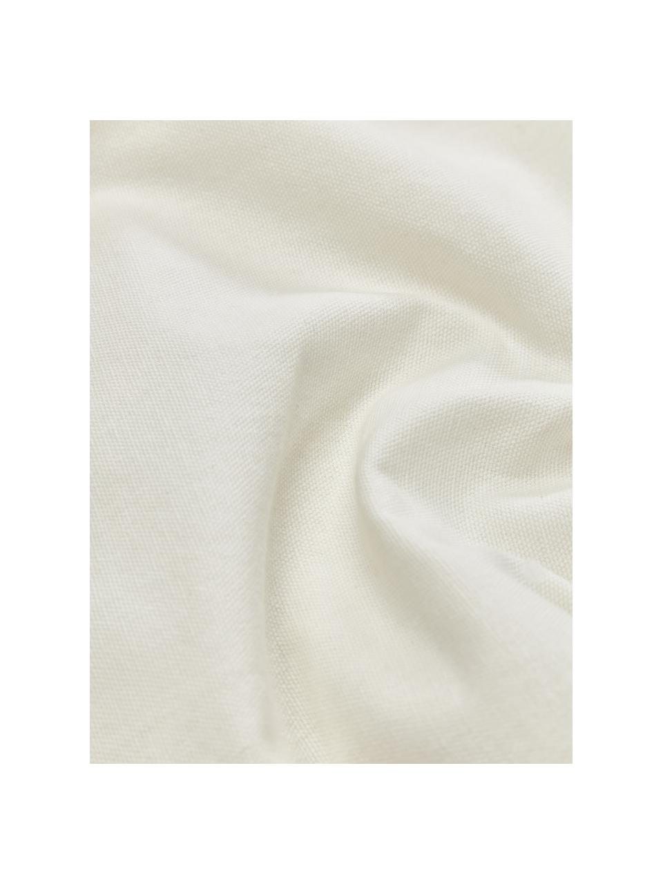 Bestickte Baumwoll-Kissenhülle Bardia in Beige, Bezug: 100 % Bio-Baumwolle, Beige, Cremeweiß, B 45 x L 45 cm