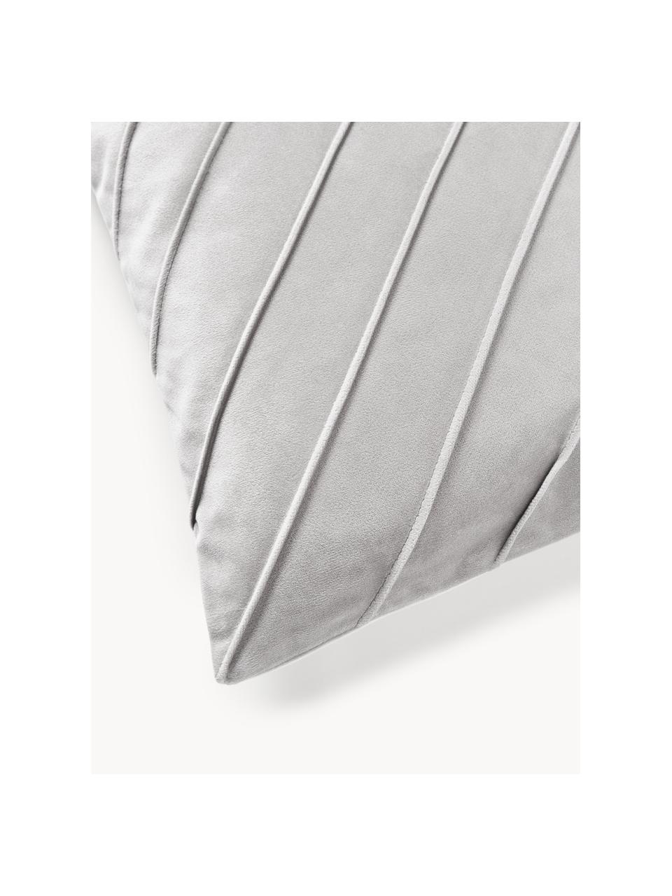 Housse de coussin en velours gris clair Leyla, Velours (100 % polyester)

Le matériau est certifié STANDARD 100 OEKO-TEX®, 21.HCN.72514, HOHENSTEIN HTTI, Gris clair, larg. 40 x long. 40 cm
