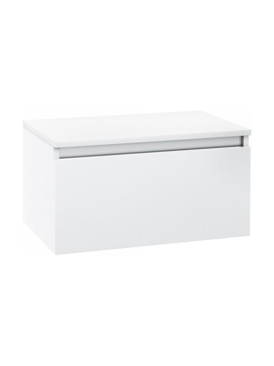 Bad-Unterschrank Perth, B 70 cm, Griff: Aluminium, Weiß, B 70 x H 37 cm