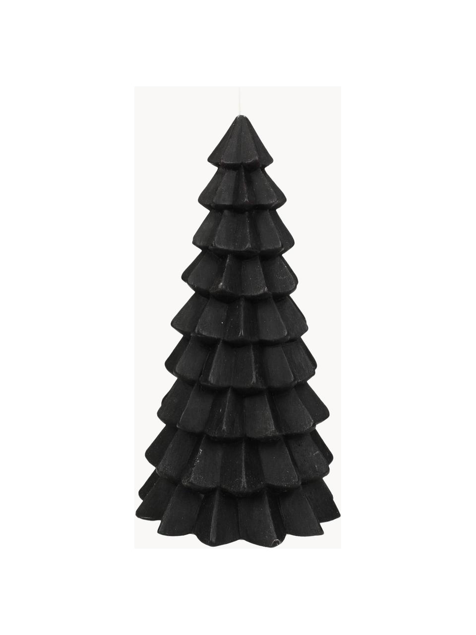 Svíčka Christmas Tree, V 20 cm, Parafín, Černá, Ø 10 cm, V 20 cm