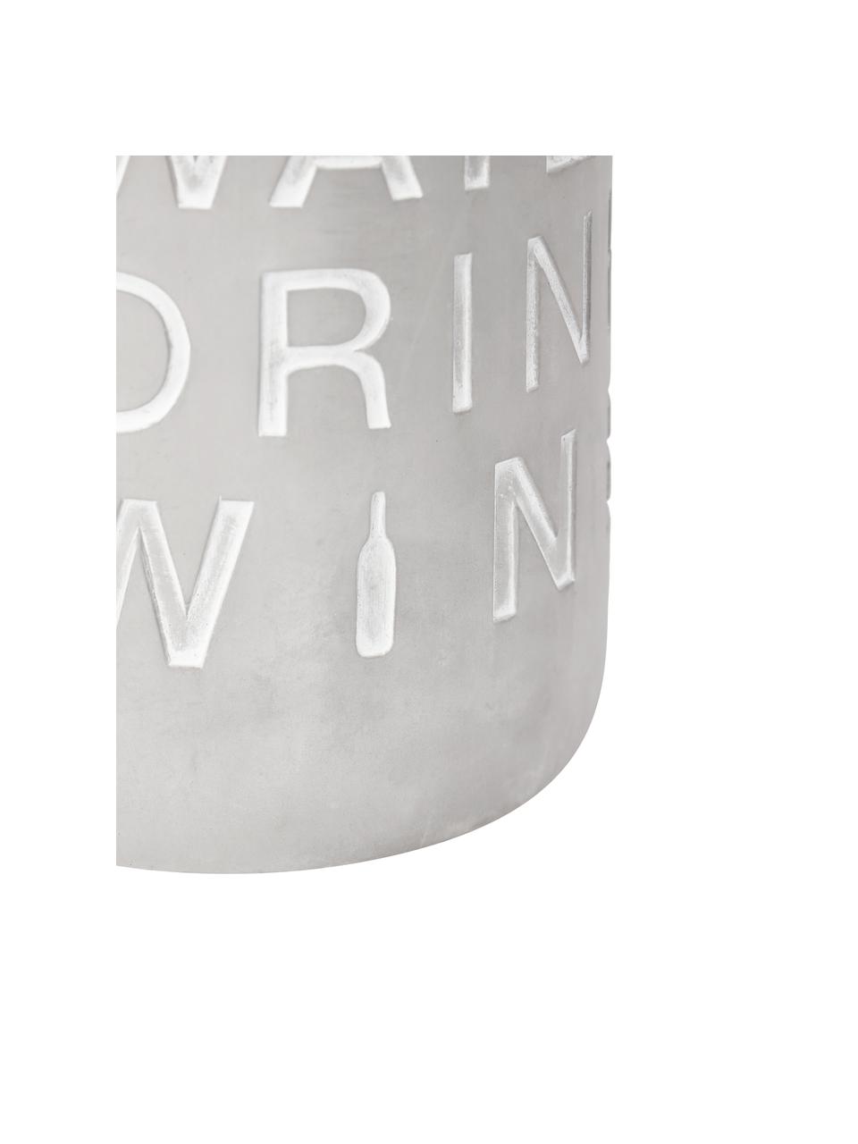 Flaschenkühler Drink Wine in Grau, Beton, Grau, Weiß, Ø 14 x H 21 cm