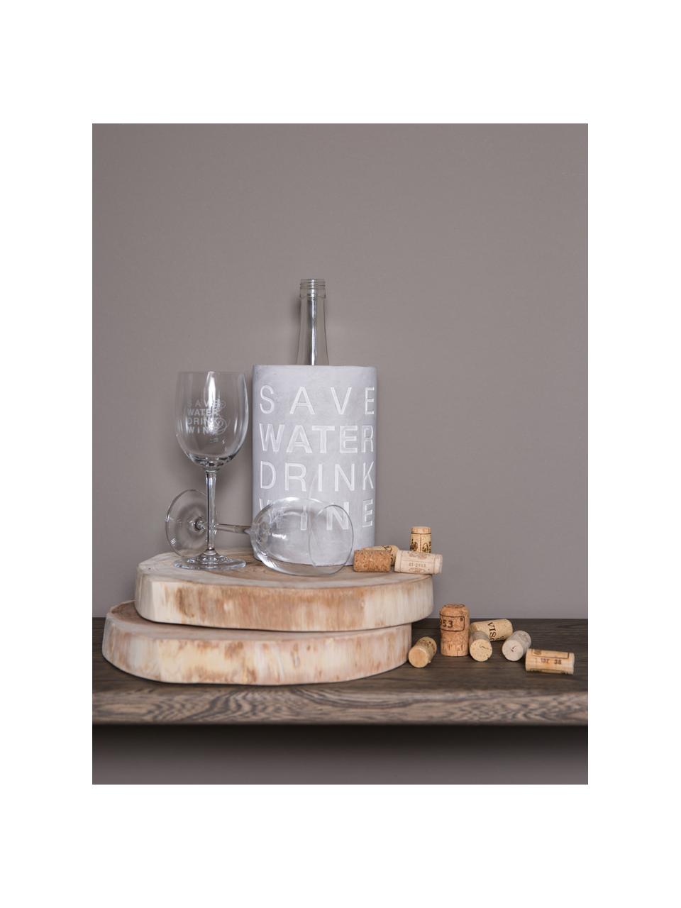 Raffreddabottiglie grigio Drink Wine, Cemento, Grigio, bianco, Ø 14 x Alt. 21 cm