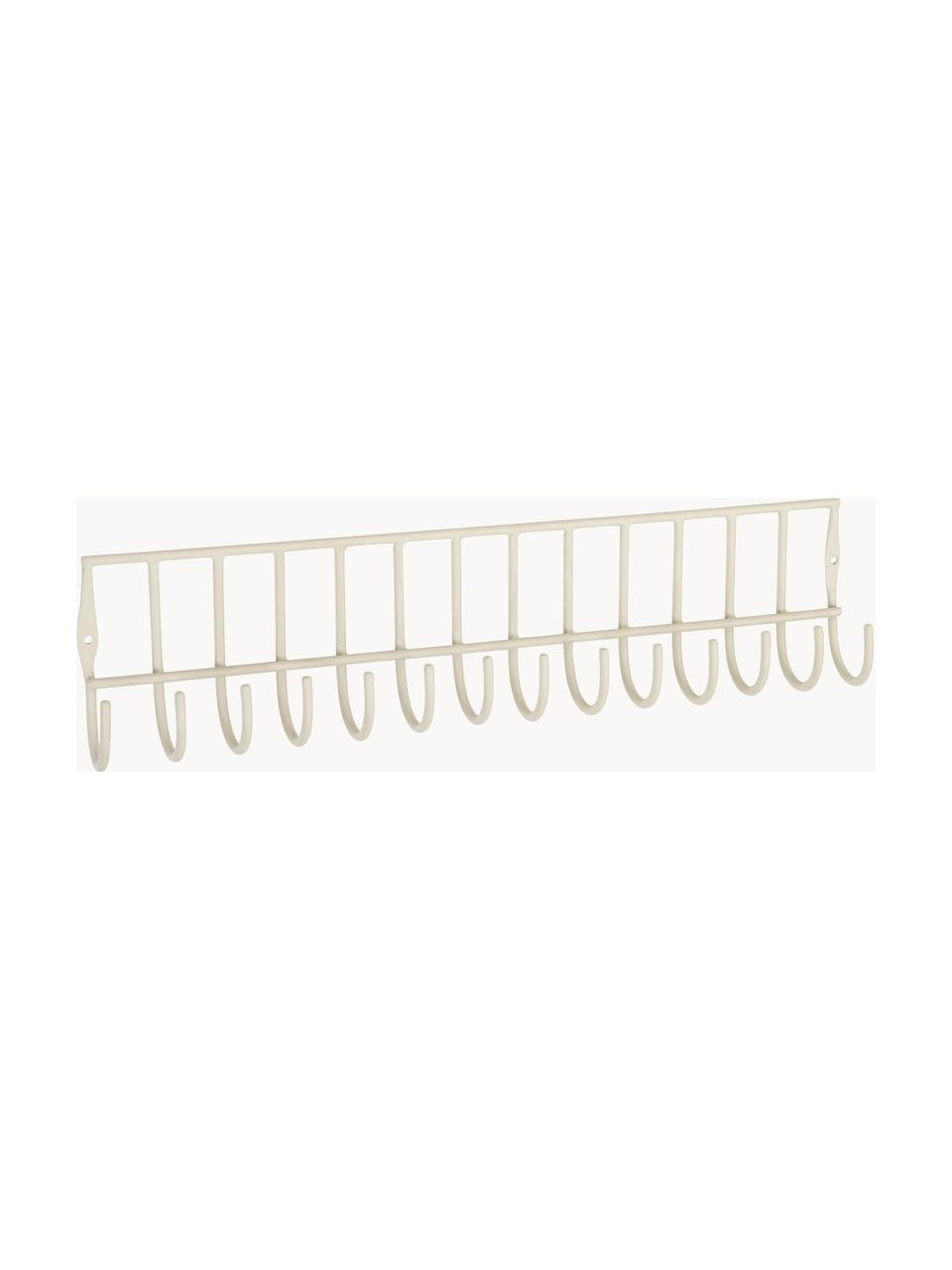 Appendiabiti Maggie, Ferro verniciato a polvere, Bianco latteo, Larg. 40 x Alt. 10 cm